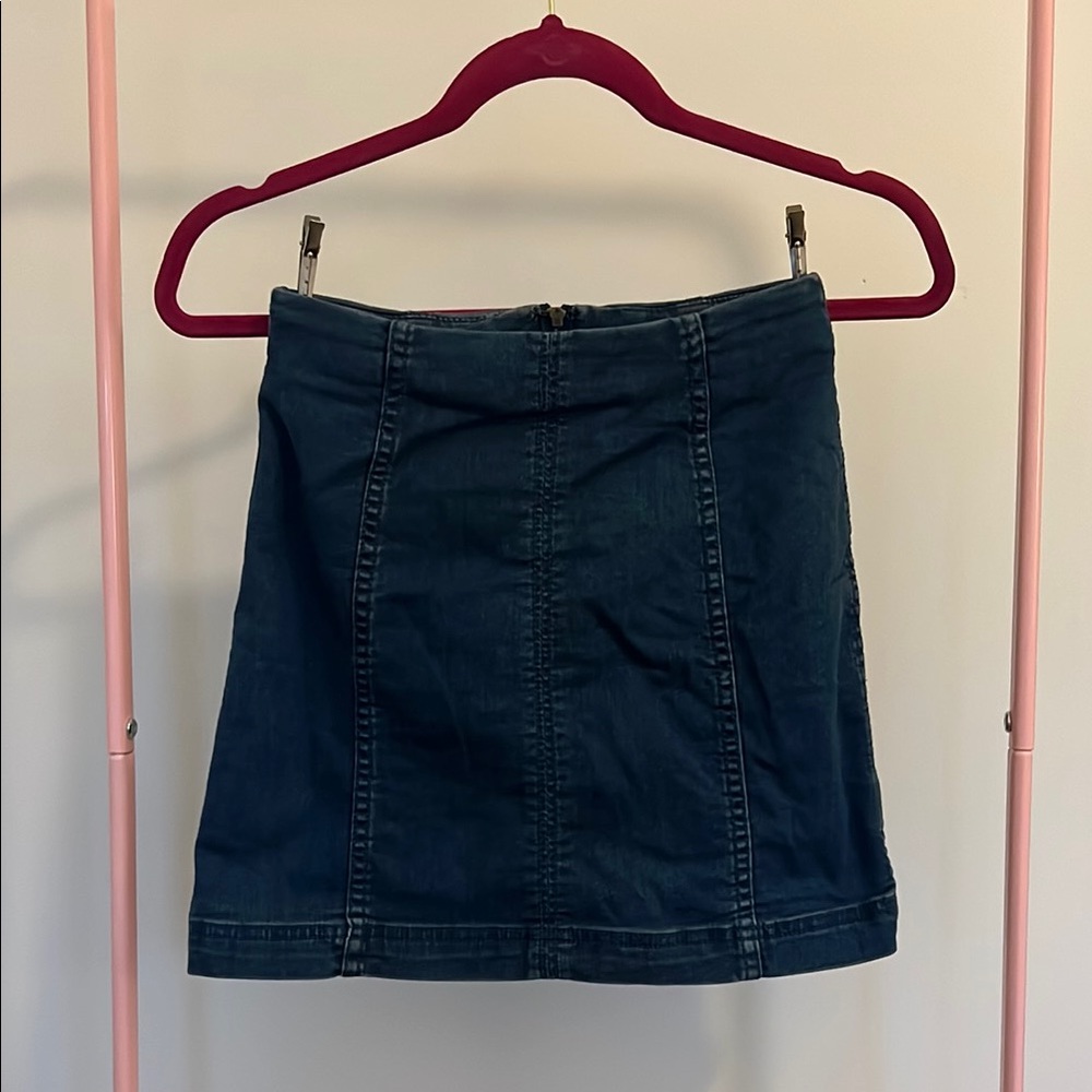 Free people Blue Mini Pencil Skirt